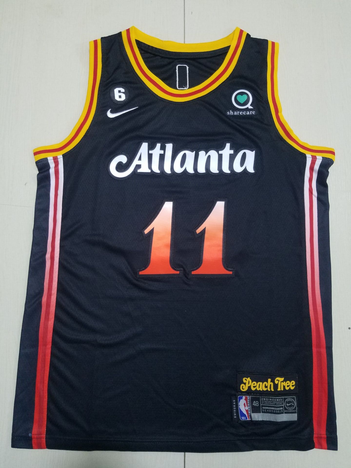 Men Atlanta Hawks #11 Young Black Nike City Edition 2022 NBA Jersey->youth nba jersey->Youth Jersey